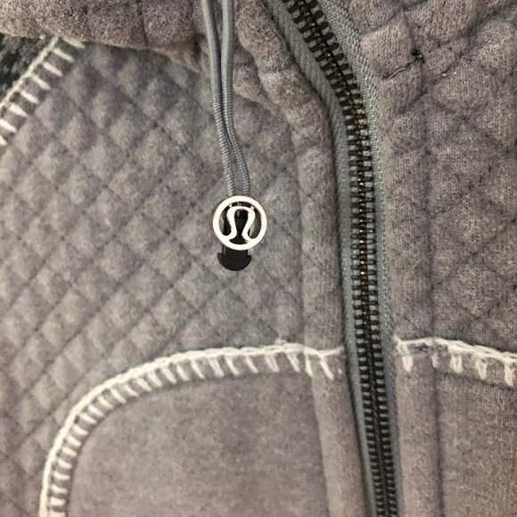 Lululemon Spacial Edition Knit Gray Scuba Hoodie - Picture 7 of 11